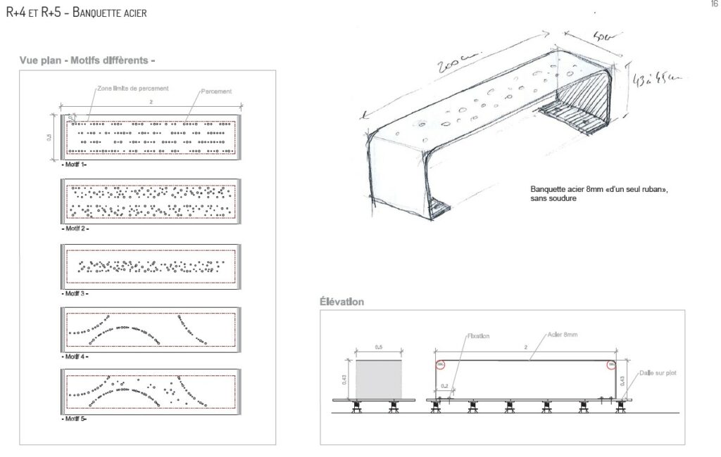 terabilis omega levallois perret R4 banquettes acier