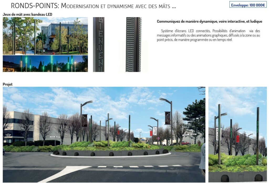 terabilis petits carreaux bonneuil sur marne ronds points bandeau led eclairage public