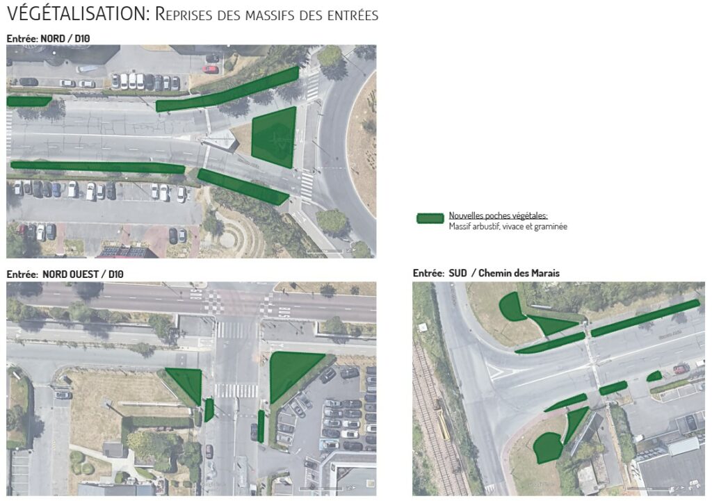 terabilis petits carreaux bonneuil sur marne vegetalisation reprise des massifs entree